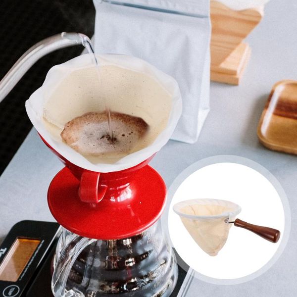 coffee filters 1pc durable filter with wood handle strainer bag (assorted color)
coffee filters 1pc durable filter with wood handle strainer bag (assorted color)