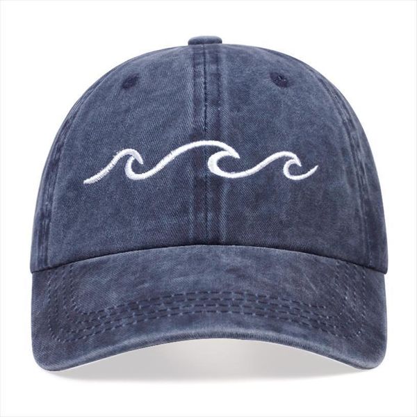 fashion summer cotton washed baseball cap wave embroidery golf caps outdoor sports leisure hat for women men sun hats, Blue;gray
fashion summer cotton washed baseball cap wave embroidery golf caps outdoor sports leisure hat for women men sun hats, Blue;gray