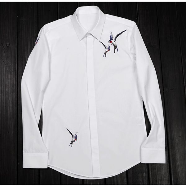 2021 new embroidery colorful bird men's shirts original factory direct sales long sleeve mens brand high-end cotton shirt male o3e7, White;black
2021 new embroidery colorful bird men's shirts original factory direct sales long sleeve mens brand high-end cotton shirt male o3e7, White;black