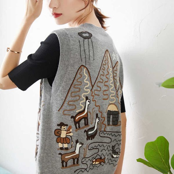 women's vests children's shepherd embroidered cashmere vest high j goods factory cattle straight out casual winter 4nyl, Black;white
women's vests children's shepherd embroidered cashmere vest high j goods factory cattle straight out casual winter 4nyl, Black;white
