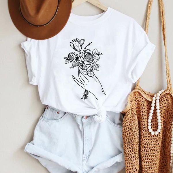 women's t-shirt women cartoon flower love lovely cute style fashion summer lady print tee graphic t female tshirts clothes, White
women's t-shirt women cartoon flower love lovely cute style fashion summer lady print tee graphic t female tshirts clothes, White
