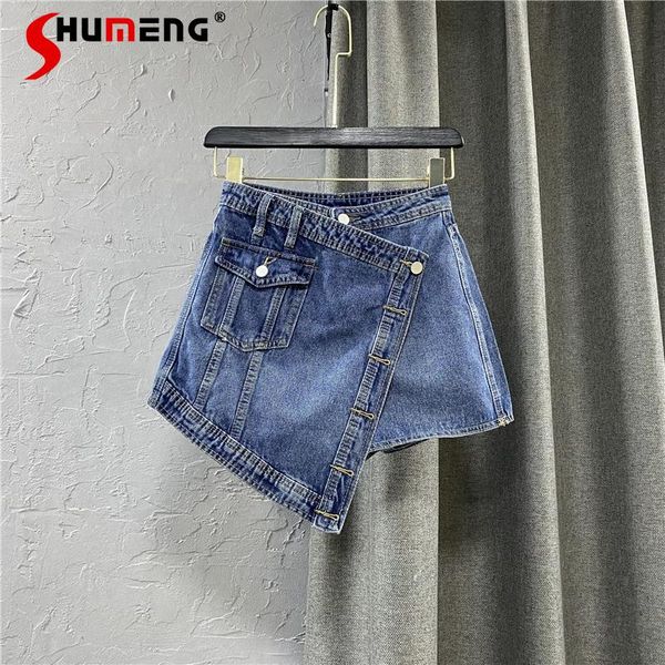 women's jeans high waist asymmetric denim short culotte 2021 summer korean fashion blue clothing for women shorts pants
women's jeans high waist asymmetric denim short culotte 2021 summer korean fashion blue clothing for women shorts pants