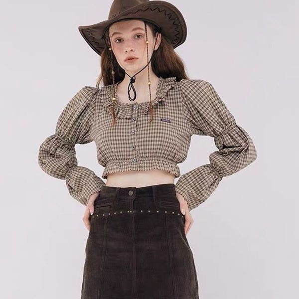 2021 new women spring autumn peter pan collar plaid printed pullover sleeves office lady fashion short outerwear ah4y, White
2021 new women spring autumn peter pan collar plaid printed pullover sleeves office lady fashion short outerwear ah4y, White