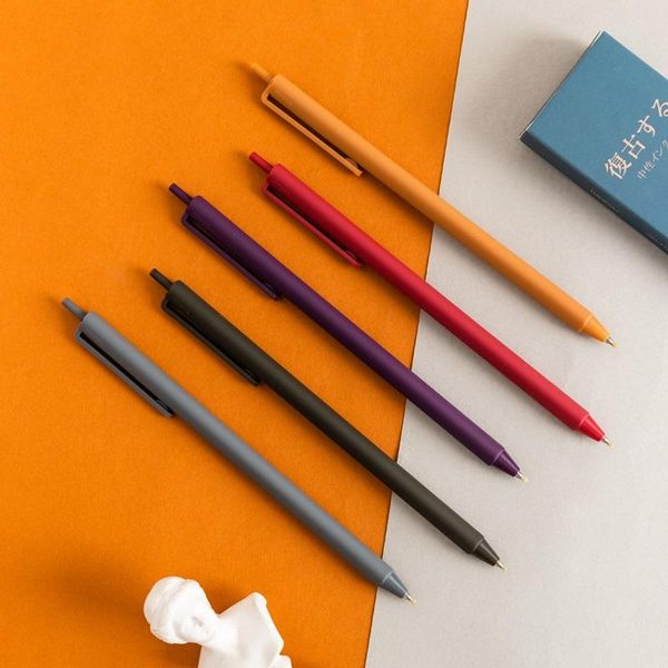 gel pens 5pcs retro color pen set 0.5mm ballpoint black gray purple quick-dry ink roller ball marker liner office school a6727
gel pens 5pcs retro color pen set 0.5mm ballpoint black gray purple quick-dry ink roller ball marker liner office school a6727
