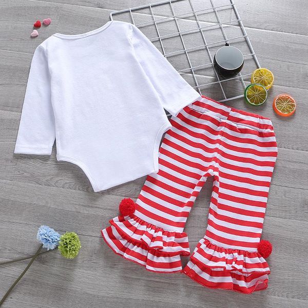 0-24m toddler baby girls letter print romper ruffles long pants outfits costume set, White
0-24m toddler baby girls letter print romper ruffles long pants outfits costume set, White