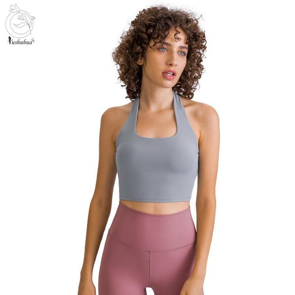 yoga outfit halter style vest push up gym bra fitness crop women plain soft nylon workout sports bras with removable pads
yoga outfit halter style vest push up gym bra fitness crop women plain soft nylon workout sports bras with removable pads