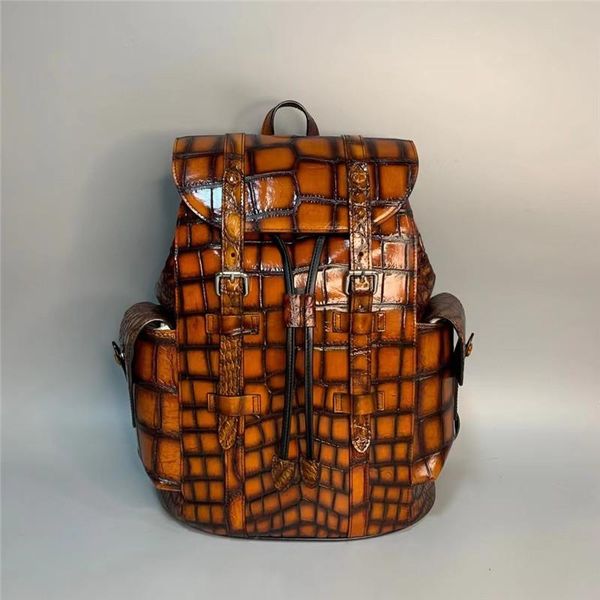 backpack authentic exotic crocodile belly skin hand painted male colorful genuine alligator leather men large travel bag pack
backpack authentic exotic crocodile belly skin hand painted male colorful genuine alligator leather men large travel bag pack