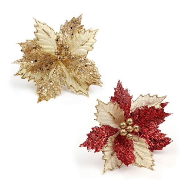 22cm fancy glitter mesh artificial wedding christmas flowers xmas tree wreaths decor ornament (red)
22cm fancy glitter mesh artificial wedding christmas flowers xmas tree wreaths decor ornament (red)