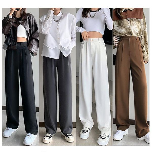 women's pants & capris est khaki suit spring autumn high waist loose slim straight wide leg formal pockets work trousers, Black;white
women's pants & capris est khaki suit spring autumn high waist loose slim straight wide leg formal pockets work trousers, Black;white