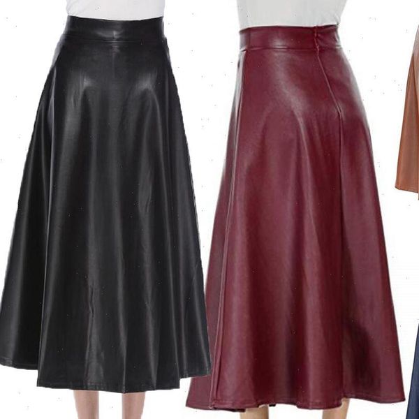 fashion women solid color faux leather high waist zipper large swing long skirt drop shipping good quality, Black
fashion women solid color faux leather high waist zipper large swing long skirt drop shipping good quality, Black