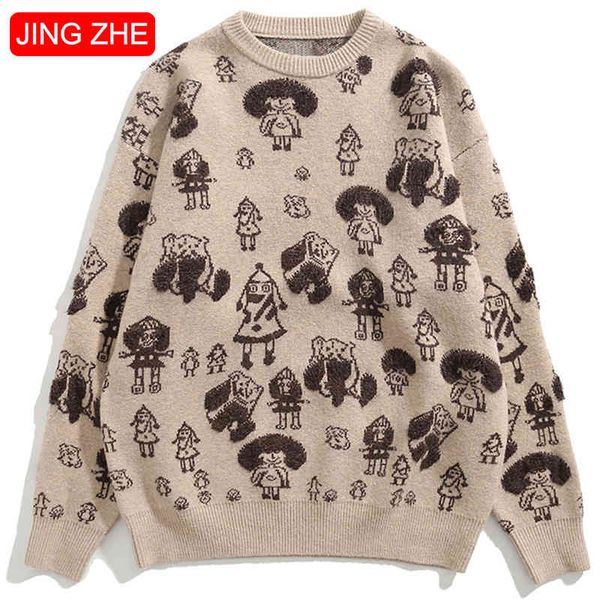 jing zhe harajuku sweaters 2021 autumn winter casual loose pullover men clothing cartoon print knitwear streetwear, White;black
jing zhe harajuku sweaters 2021 autumn winter casual loose pullover men clothing cartoon print knitwear streetwear, White;black