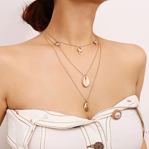 pendant necklaces tocona charming shell necklace for women multi-layer gold color coconut tree clavicle chain beach jewelry party 17579, Silver
pendant necklaces tocona charming shell necklace for women multi-layer gold color coconut tree clavicle chain beach jewelry party 17579, Silver