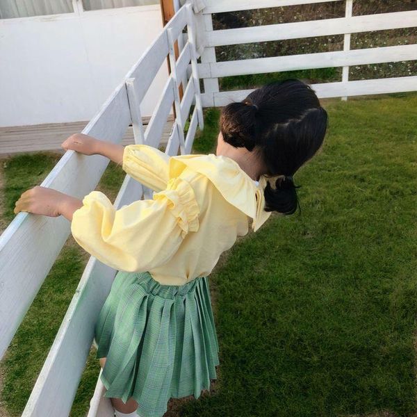 shirts spring 2021 child girls pure color doll collar long sleeved children cute loose, White;black
shirts spring 2021 child girls pure color doll collar long sleeved children cute loose, White;black