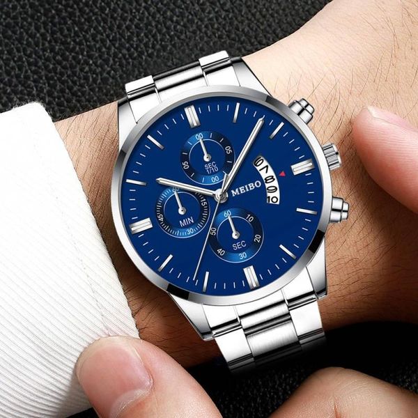 wristwatches relogio masculino 2021 casual men watches meibo business quartz analog male sport stainless steel wristwatch, Slivery;brown
wristwatches relogio masculino 2021 casual men watches meibo business quartz analog male sport stainless steel wristwatch, Slivery;brown