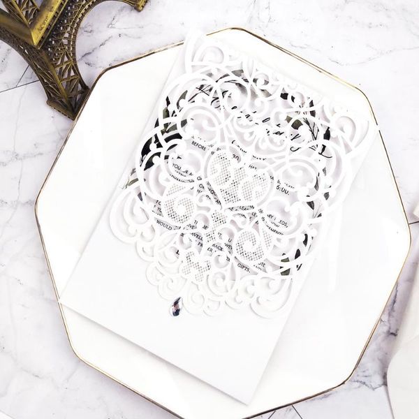 greeting cards 100pcs laser cut wedding invitations with rhinestone vintage flower personalized printable party supplies
greeting cards 100pcs laser cut wedding invitations with rhinestone vintage flower personalized printable party supplies