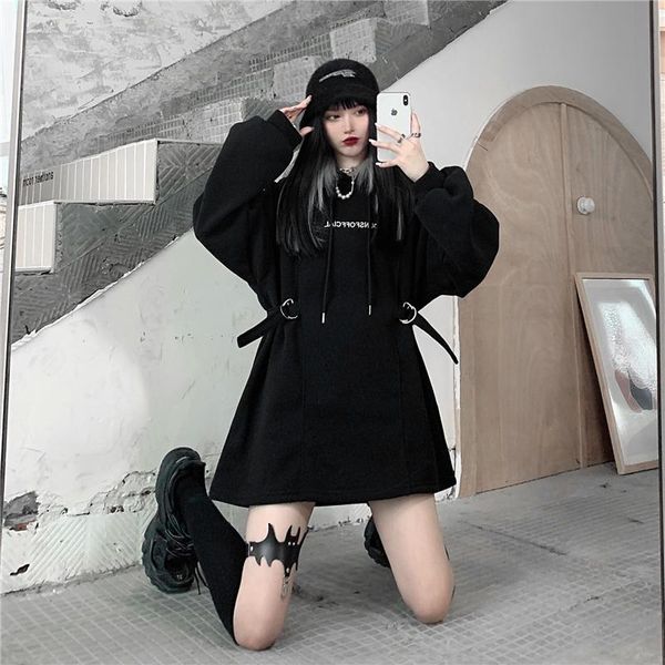 casual dresses korean harajuku dark style winter vintage hooded full sleeve letter printing thicken loose straight sweatshirt dress, Black;gray
casual dresses korean harajuku dark style winter vintage hooded full sleeve letter printing thicken loose straight sweatshirt dress, Black;gray