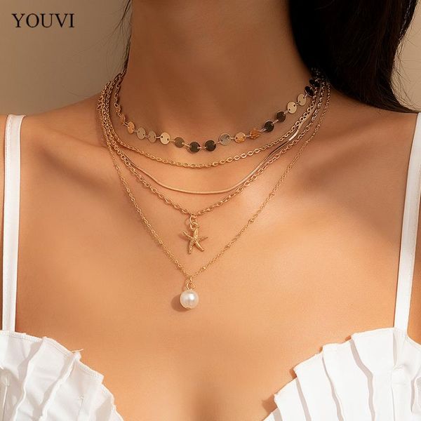 chains youvi simple minimalist multiple starfis pendant necklace bohemia pearl choker necklaces collar women jewelry on the neck, Silver
chains youvi simple minimalist multiple starfis pendant necklace bohemia pearl choker necklaces collar women jewelry on the neck, Silver