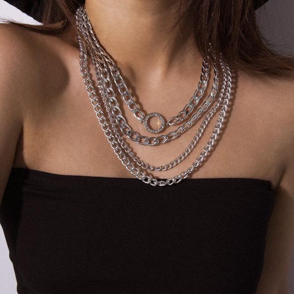 chains vintage multi-layer chain necklace for women trendy multilayered gold link statement chunky thick choker jewelry, Silver
chains vintage multi-layer chain necklace for women trendy multilayered gold link statement chunky thick choker jewelry, Silver