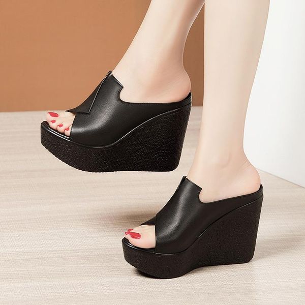 high heel 11cm wedges heel fashion sandals for women's 2021 summer new platform large size open toe ladies shoes, Black
high heel 11cm wedges heel fashion sandals for women's 2021 summer new platform large size open toe ladies shoes, Black