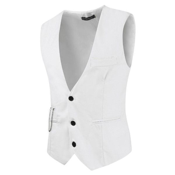 men's vests spring and autumn suit vest single-breasted chain decoration british wedding mj146, Black;white
men's vests spring and autumn suit vest single-breasted chain decoration british wedding mj146, Black;white