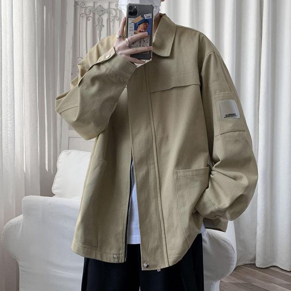 men's jackets spring autumn solid color jacket men korean fashion loose casual harajuku streetwear tooling coat, Black;brown
men's jackets spring autumn solid color jacket men korean fashion loose casual harajuku streetwear tooling coat, Black;brown