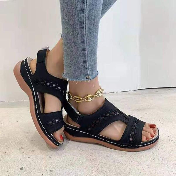 sandals fashion women summer hollow out wedges shoes beach peep open toe breathable casual slippers woman footwear #40, Black
sandals fashion women summer hollow out wedges shoes beach peep open toe breathable casual slippers woman footwear #40, Black