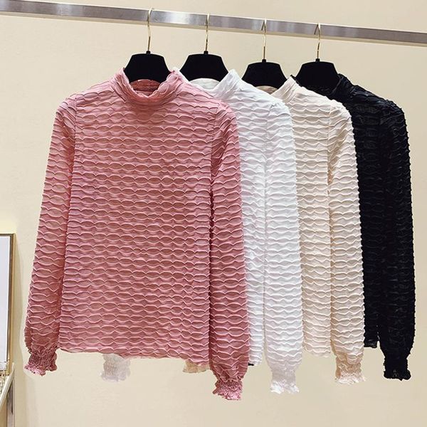 women's blouses & shirts turtleneck spring autumn women pleated bottoming ladies fashion casual thin slim womens blusas mujer de moda, White
women's blouses & shirts turtleneck spring autumn women pleated bottoming ladies fashion casual thin slim womens blusas mujer de moda, White