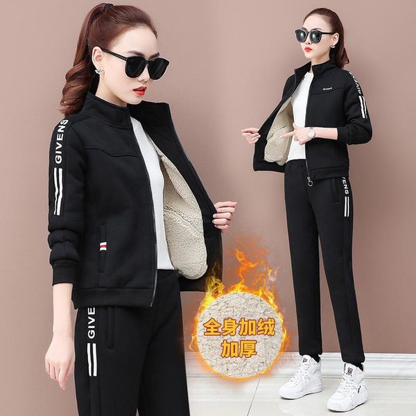 women's two piece pants lamb wool leisure sports suit women autumn and winter plus velvet thick two-piece sportswear fashion, White
women's two piece pants lamb wool leisure sports suit women autumn and winter plus velvet thick two-piece sportswear fashion, White