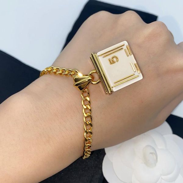 link, chain brand fashion jewelry women vintage square tag number bracelet 5 gold link bangles party fine, Black
link, chain brand fashion jewelry women vintage square tag number bracelet 5 gold link bangles party fine, Black