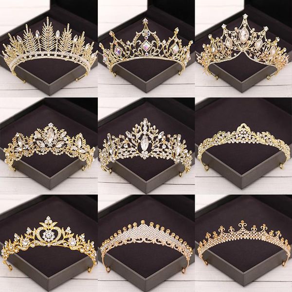 hair clips & barrettes baroque crystal tiaras and crowns wedding accessories bridal crown diadem gold rhinestone tiara jewelry, Golden;silver
hair clips & barrettes baroque crystal tiaras and crowns wedding accessories bridal crown diadem gold rhinestone tiara jewelry, Golden;silver