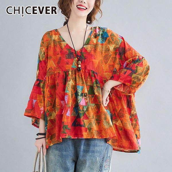 women's t-shirt chicever loose t shirt for women v neck three quarter sleeve patchwork ruched print hit color shirts females 2021 cloth, White
women's t-shirt chicever loose t shirt for women v neck three quarter sleeve patchwork ruched print hit color shirts females 2021 cloth, White