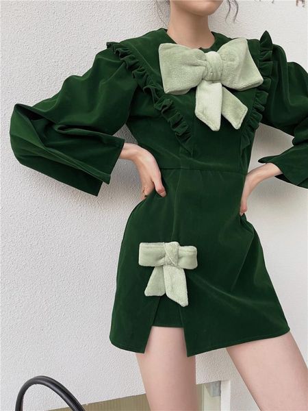 christmas red new year party velvet bow retro green princess cheongsam dress children spring and winter french dresses, Black;gray
christmas red new year party velvet bow retro green princess cheongsam dress children spring and winter french dresses, Black;gray
