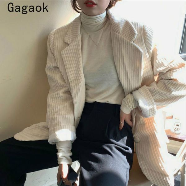 women's jackets gagaok women streetwear jacket 2021 spring autumn solid lapel single breasted full pockets loose casual retro wild coat, Black;brown
women's jackets gagaok women streetwear jacket 2021 spring autumn solid lapel single breasted full pockets loose casual retro wild coat, Black;brown