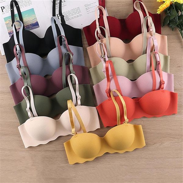 bras bra push up seamless underwear for women solid color wireless lingerie one-pieces gather thin teens girl brassiere 2021, Red;black
bras bra push up seamless underwear for women solid color wireless lingerie one-pieces gather thin teens girl brassiere 2021, Red;black