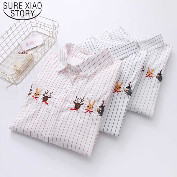 spring autumn blusas mujer de moda embroidery stripe long sleeve women shirts cotton sweet women blouses 6587 50 210527, White
spring autumn blusas mujer de moda embroidery stripe long sleeve women shirts cotton sweet women blouses 6587 50 210527, White