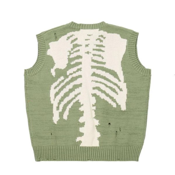 men's vests autumn winter green loose skeleton bone printing sweater men high street hole sleeveless vest vintage knit pullover w2080 2, Black;white
men's vests autumn winter green loose skeleton bone printing sweater men high street hole sleeveless vest vintage knit pullover w2080 2, Black;white