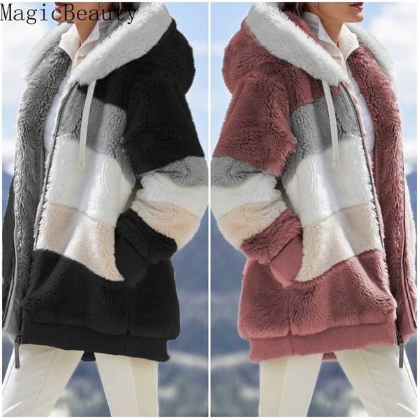 women winter thick warm coat down jacket teddy fluffy hairy fake fur female ladies clothes hooded zipper overcoat 211014, Black;brown
women winter thick warm coat down jacket teddy fluffy hairy fake fur female ladies clothes hooded zipper overcoat 211014, Black;brown