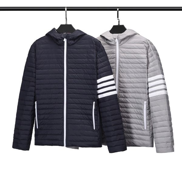 tb browin - men's and women's grey down zipper et, winter warm clothing, hoodie, korean dign et, Black 
tb browin - men's and women's grey down zipper et, winter warm clothing, hoodie, korean dign et, Black