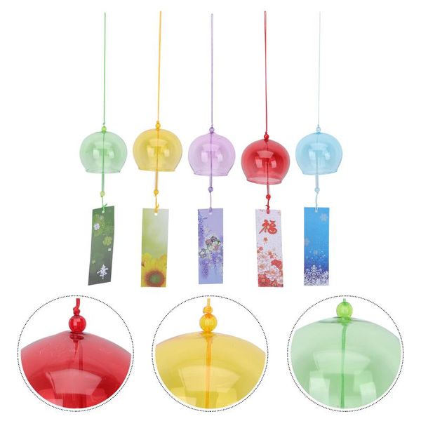 decorative objects & figurines 5pcs japanese style wind chimes colorful glass bells balcony pendants
decorative objects & figurines 5pcs japanese style wind chimes colorful glass bells balcony pendants