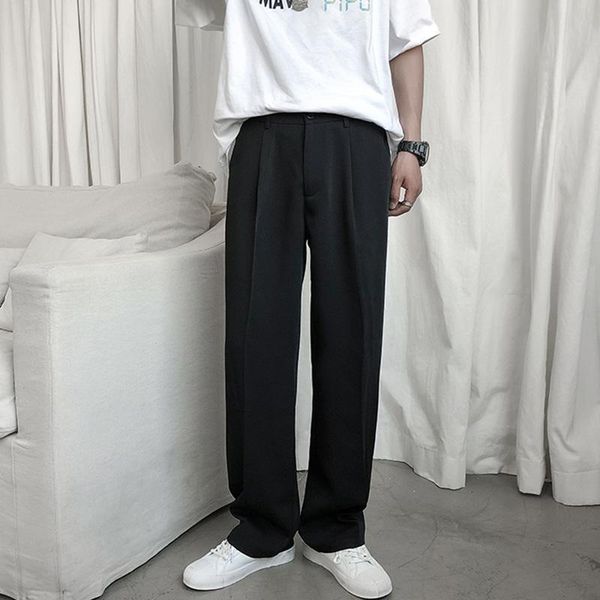 men's pants legible summer straight pant men loose casual mens solid wide leg korean clothing, Black
men's pants legible summer straight pant men loose casual mens solid wide leg korean clothing, Black