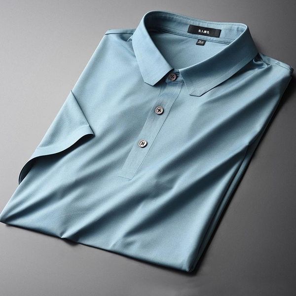 men's t-shirts seamless pressing technology fashion t-shirt lapel short sleeve slim fit business casual silk half, White;black
men's t-shirts seamless pressing technology fashion t-shirt lapel short sleeve slim fit business casual silk half, White;black