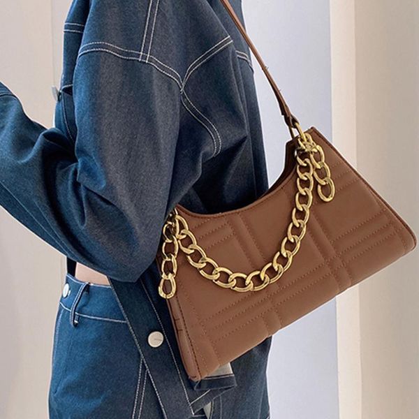 evening bags stylish and simple shoulder bag metal chain small women's handbags for women pu leather underarm ladies purses female bols
evening bags stylish and simple shoulder bag metal chain small women's handbags for women pu leather underarm ladies purses female bols