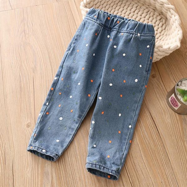 2021 casual spring autumn 2 3 4 6 8 9 10 years children pocket elastic cotton dot loose big size denim jeans for kids baby girls, Blue 
2021 casual spring autumn 2 3 4 6 8 9 10 years children pocket elastic cotton dot loose big size denim jeans for kids baby girls, Blue