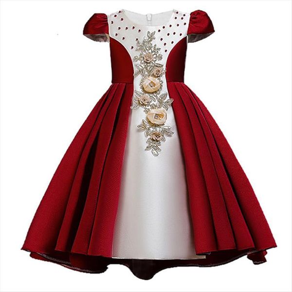 summer flower girls embroidery wedding girl dress party kids for costume elegant princess children clothing, Red;yellow
summer flower girls embroidery wedding girl dress party kids for costume elegant princess children clothing, Red;yellow