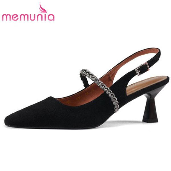 dress shoes memunia 2021 arrive suede leather high heels women single buckle slingback square toe fashion pumps, Black
dress shoes memunia 2021 arrive suede leather high heels women single buckle slingback square toe fashion pumps, Black