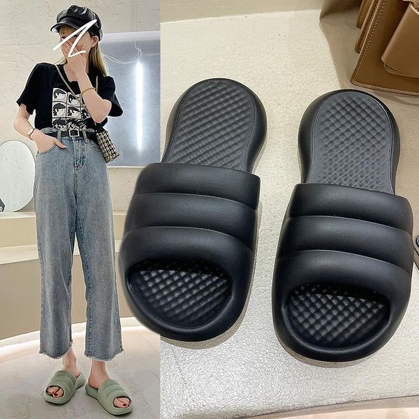 slippers women's flip flops 2021 summer round head comfortable open toe sandals all-match rubber flat shoes shallow casual, Black
slippers women's flip flops 2021 summer round head comfortable open toe sandals all-match rubber flat shoes shallow casual, Black