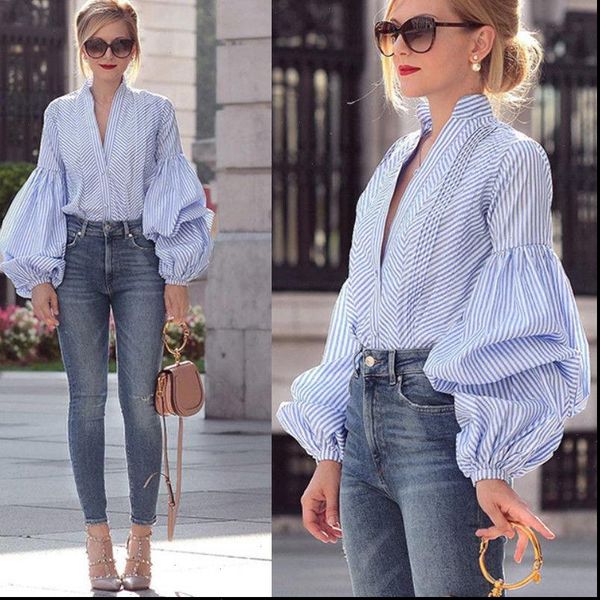 women summer autumn long puff sleeve donna ladies plaid blouse fashion party casual harajuku blusa feminina shirt, White
women summer autumn long puff sleeve donna ladies plaid blouse fashion party casual harajuku blusa feminina shirt, White