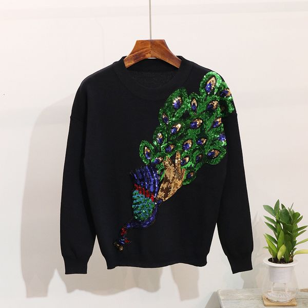 knitted women 2021 autumn winter sequin peacock pattern sweater long pencil pants ladies tracksuits casual loose 2 piece set r3pk, Blue
knitted women 2021 autumn winter sequin peacock pattern sweater long pencil pants ladies tracksuits casual loose 2 piece set r3pk, Blue