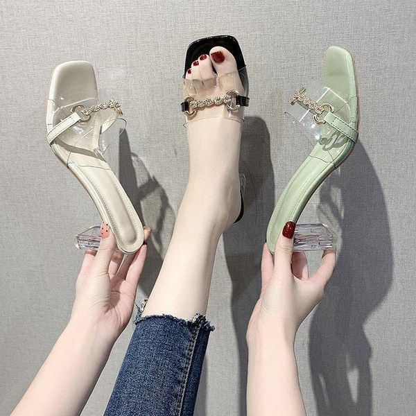 plus size summer fashion rhinestones chain women clear heels women sandals fashion open toes high heels woman slippers shoes, Black
plus size summer fashion rhinestones chain women clear heels women sandals fashion open toes high heels woman slippers shoes, Black