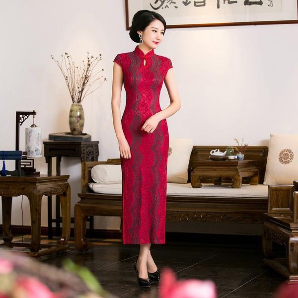 red women's party dress lace cheongsam qipao chinese tradition evening dress size s l xl 3xl
red women's party dress lace cheongsam qipao chinese tradition evening dress size s l xl 3xl